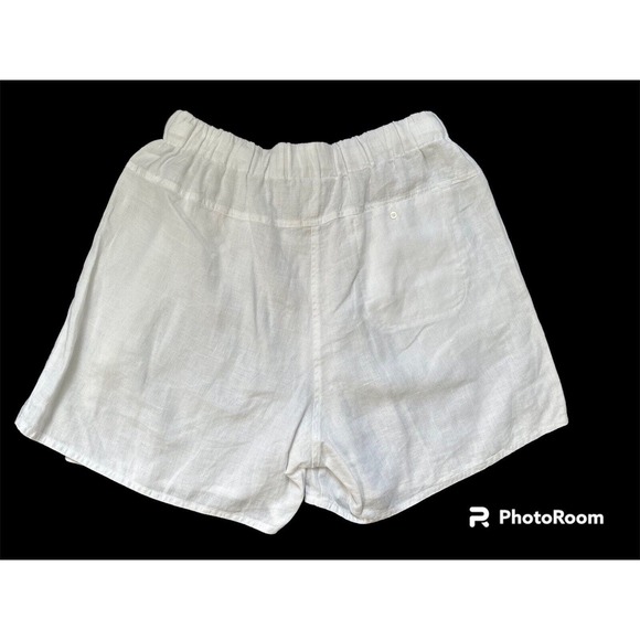 Kristensen Du Nord Women’s White Linen Drawstring Shorts Size 3 READ - Picture 2 of 11